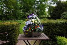 stapeltuin, verticaal tuinieren, aluminium, tafelmodel, binnen, buiten, compact, vetplanten, bloemen