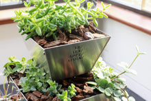 stapeltuin, verticaal tuinieren, aluminium, tafelmodel, binnen, buiten, compact, vetplanten, bloemen